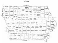 Iowa State Map, Floyd County 1960